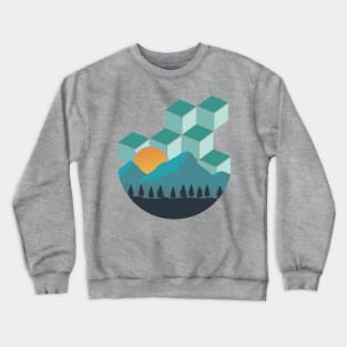 Turquoise Mountain Nature sunset Crewneck Sweatshirt